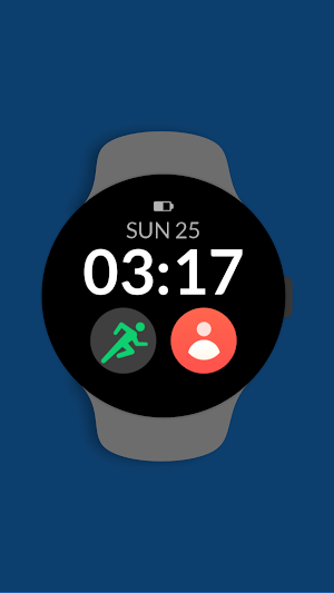 Essential Digital watch face Screenshot 1