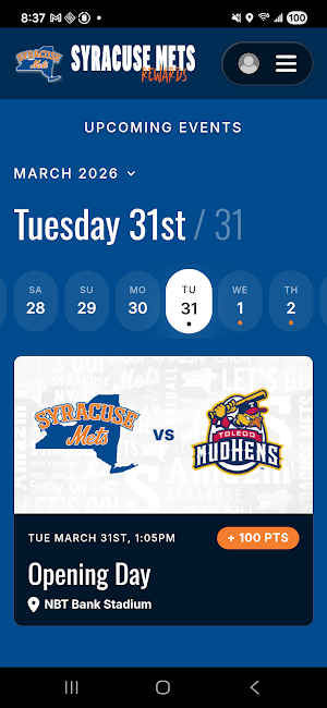 Syracuse Mets Rewards Screenshot 2