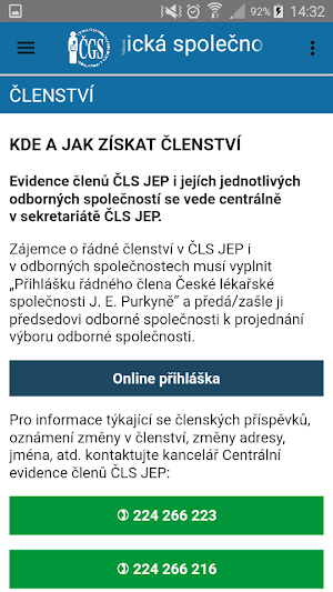 Česká gastroenterologická společnost Screenshot 1