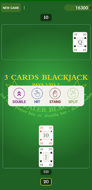 3 Cards Blackjack Screenshot 1