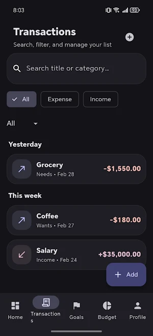 Finora - AI Finance Tracker Screenshot 3