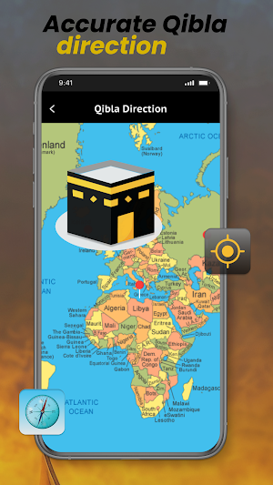Qibla Compass: 3D Compass App Screenshot 1