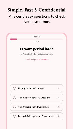 Pregnancy Test App - Quiz Screenshot 1