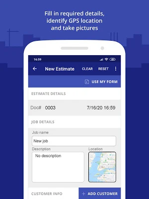 Construction Estimator App Screenshot 1