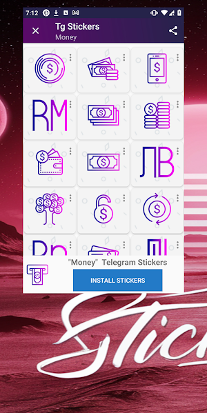 Telegram Stickers Catalogue Screenshot 1