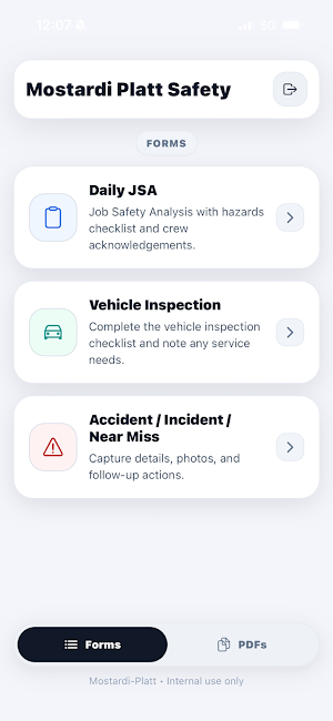Mostardi Platt Safety Screenshot 1