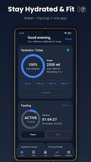 HydroFast: Water & Fasting Screenshot 0