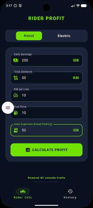 Rider Profit Calculator Screenshot 3