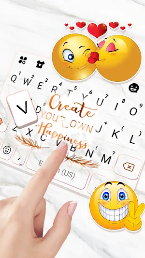 Marble Happiness Keyboard Back Screenshot 2