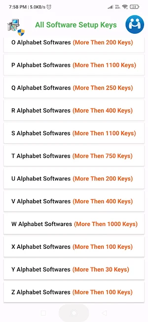 Setup Keys Screenshot 3