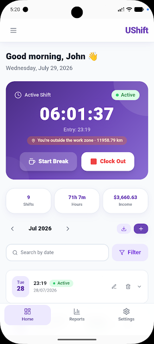 UShift - Salary & Shift Manage Screenshot 0