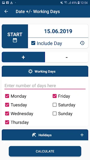 Date Calculator - Days between Dates Screenshot 2