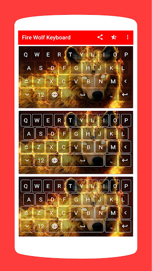 Fire Wolf Keyboard Theme Screenshot 2