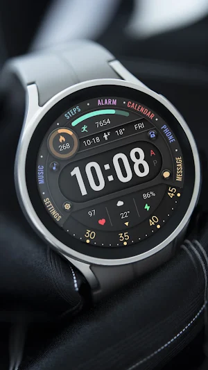 Colored Arc Text ZKin Watch Screenshot 1