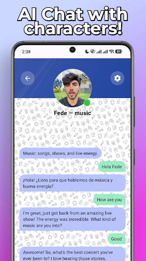 Fede Vigevani Fake Call & Chat Screenshot 2