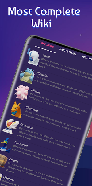 Poke Unite Database Screenshot 0