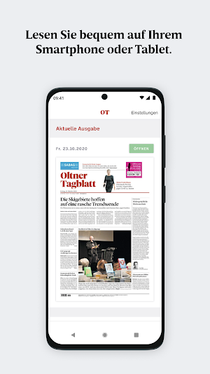 ot Oltner Tagblatt E-Paper Screenshot 0