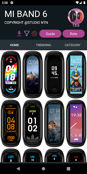 MiBand6 - WatchFace for Xiaomi Mi Band 6 Misfits Screenshot 3