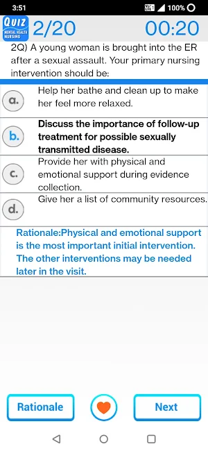 Mental Health Nursing Test Screenshot 3