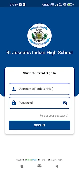 St Joseph Indian High School Screenshot 0