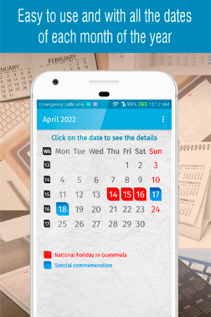 calendar guatemala 2022 Screenshot 1