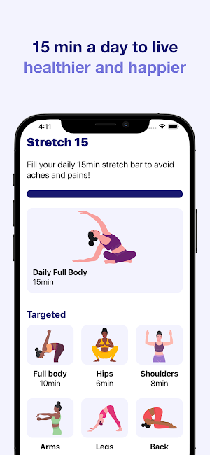 Stretch15: Beginner Stretching Screenshot 1