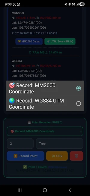 SVY21/MM2000 GPS Converter Screenshot 2