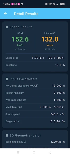 Measuring Tennis Serve Speed Screenshot 1