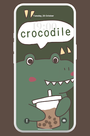 Kawaii Crocodile Wallpaper 4K Screenshot 0