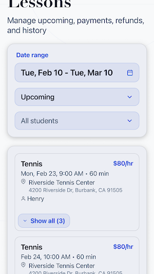 Sessio: Lesson Manager Screenshot 3