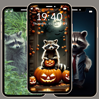 Kawaii Racoon Wallpaper 4K