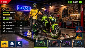 Moto Bike Stunt Wheelie 3D Screenshot 0