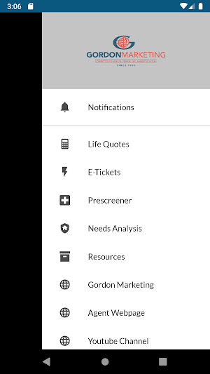 Gordon Marketing Life Quoting Screenshot 1