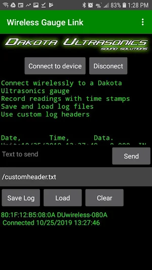 Ultrasonic Wireless Gauge Link Screenshot 1