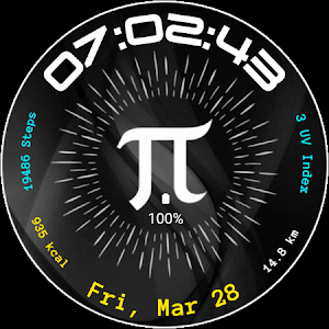 Animated Happy Pi Watch Face Screenshot 2