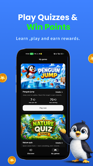 Cash Penguin: Games & Rewards Screenshot 1