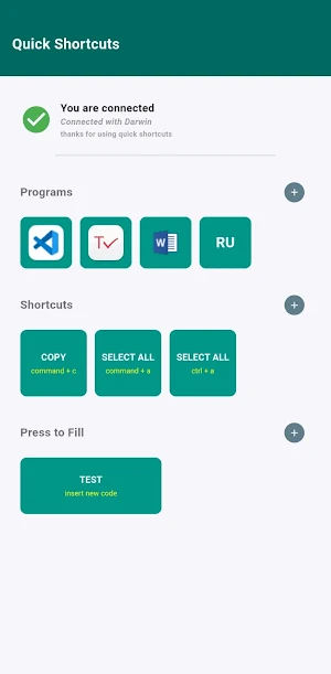 Quick Shortcuts Screenshot 0
