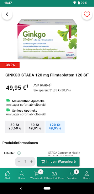 1-2-gesund Apotheke Screenshot 3