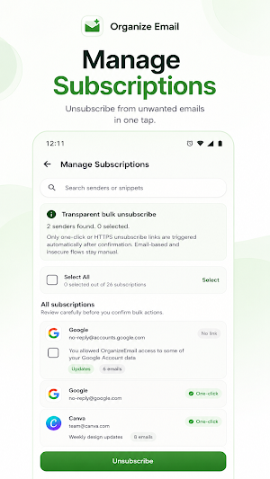 OrganizeEmail Screenshot 2
