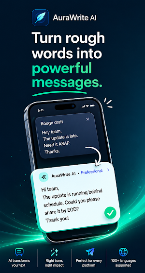 AuraWrite AI - Rewrite Styles Screenshot 0