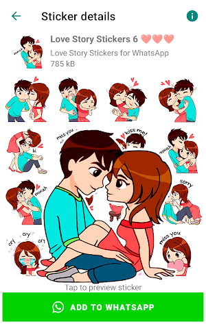 Couple Love Story Stickers Screenshot 2