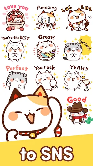 Emoji Stickers Lucky Cat Screenshot 2