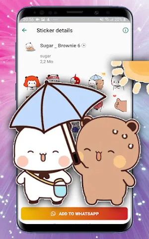 Animated Sugar-Brownie sticker Screenshot 2