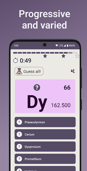 Quiz School | Periodic table Screenshot 2