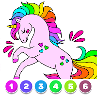 Unicorn coloring by number