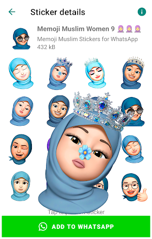 Memoji Hijab Muslim Stickers Screenshot 1