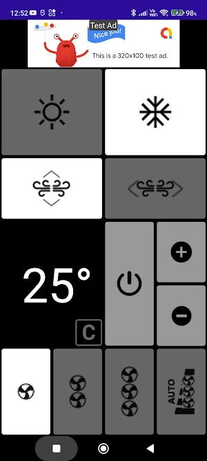 Kinghome AC Remote No settings Screenshot 2