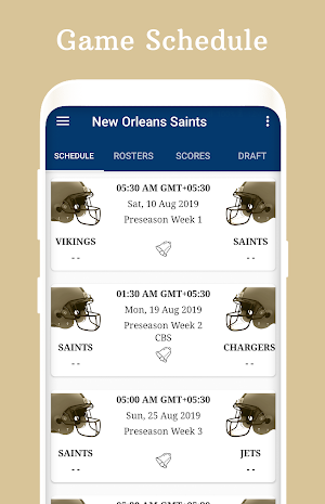 New Orleans - Football Live Score & Schedule Screenshot 0