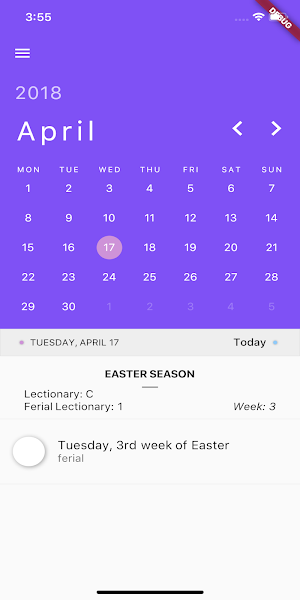 Catholic Liturgical Calendar Screenshot 1