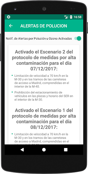 Madrid Pollution Screenshot 2